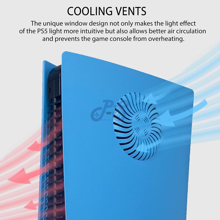 ps5 standard faceplate with cooling vent blue