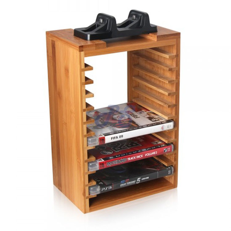 dobe bamboo multifunctional storage stand kit ps4