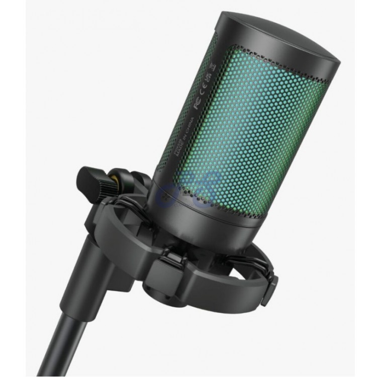 porodo pdx519 rgb condenser microphone black