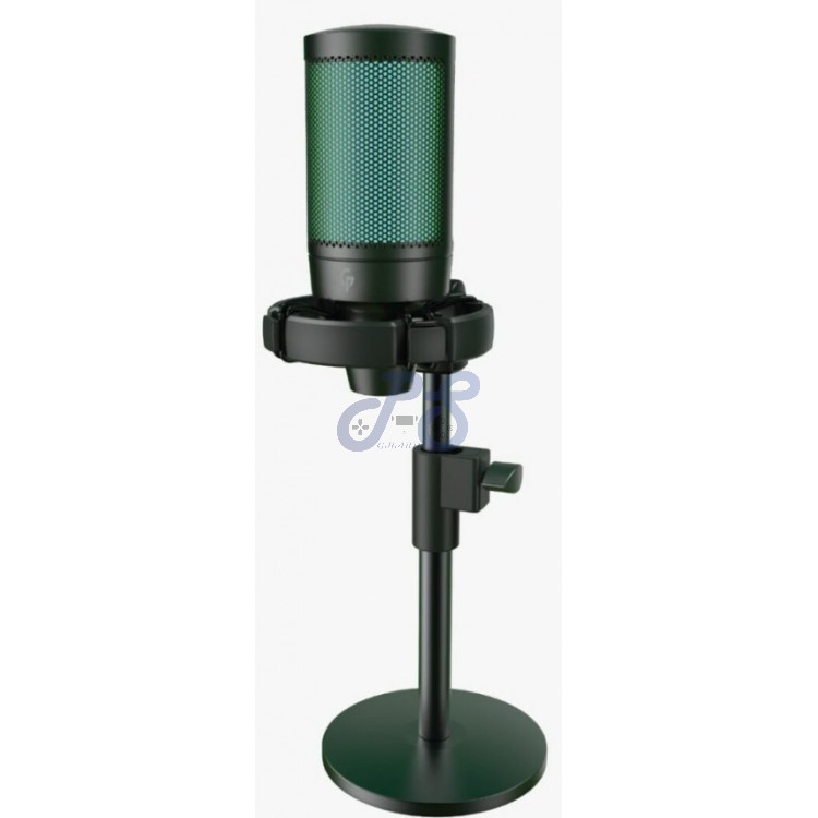 porodo pdx519 rgb condenser microphone black