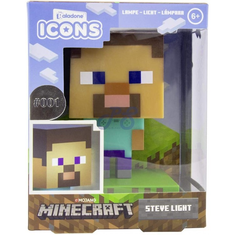 paladone icon light v2 minecraft steve