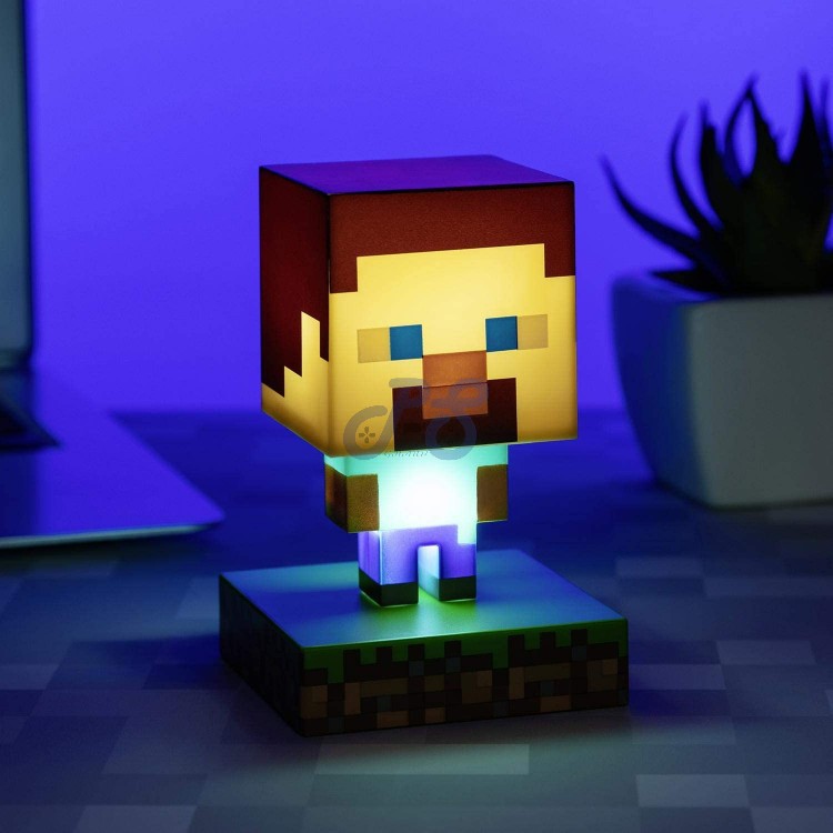 paladone icon light v2 minecraft steve