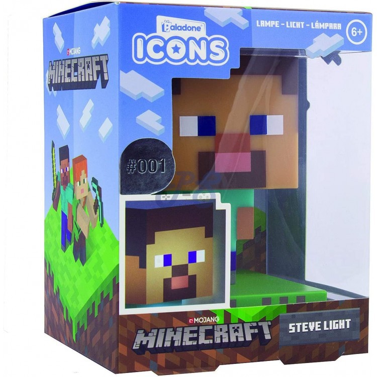 paladone icon light v2 minecraft steve