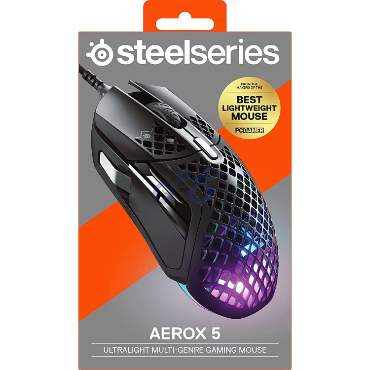 steelseries aerox 5 wired gaming mouse black