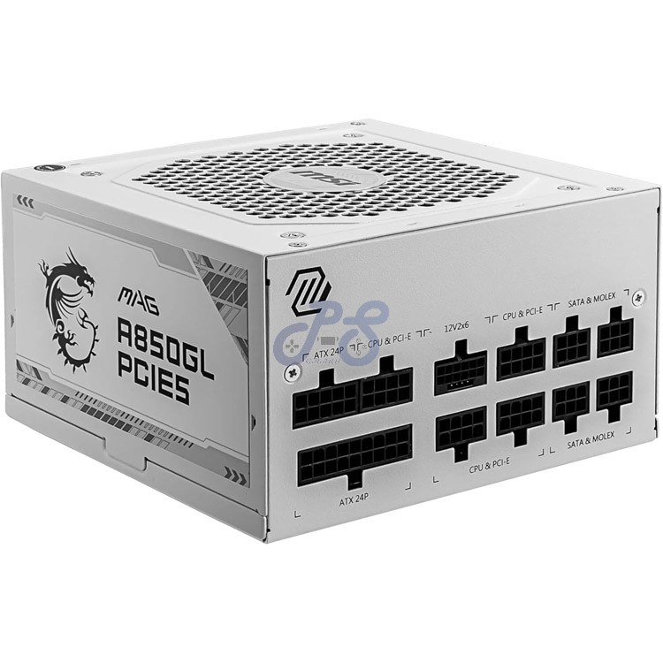 msi mag a850gl pcie5 modular power supply white