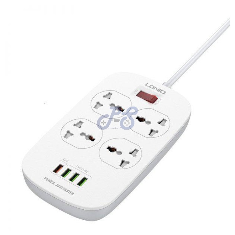 ldnio sc4407 4 power sockets 4 usb ports defender series