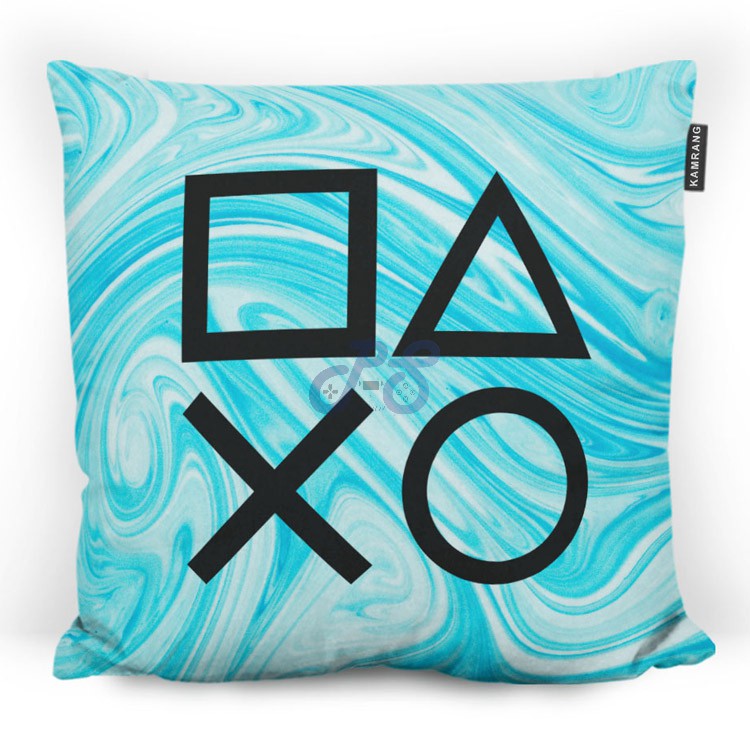 pillow ps buttons Aqua