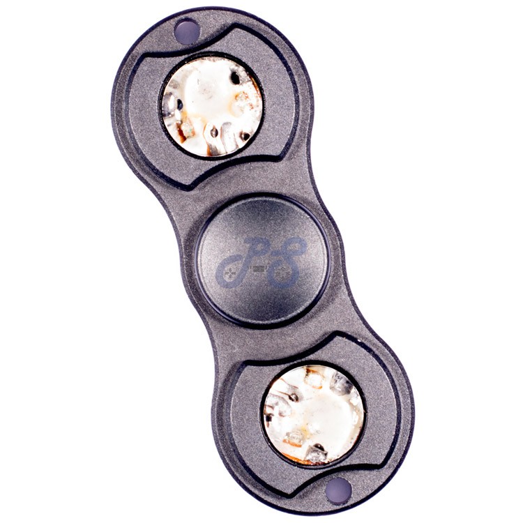 black fidget spinner with lights