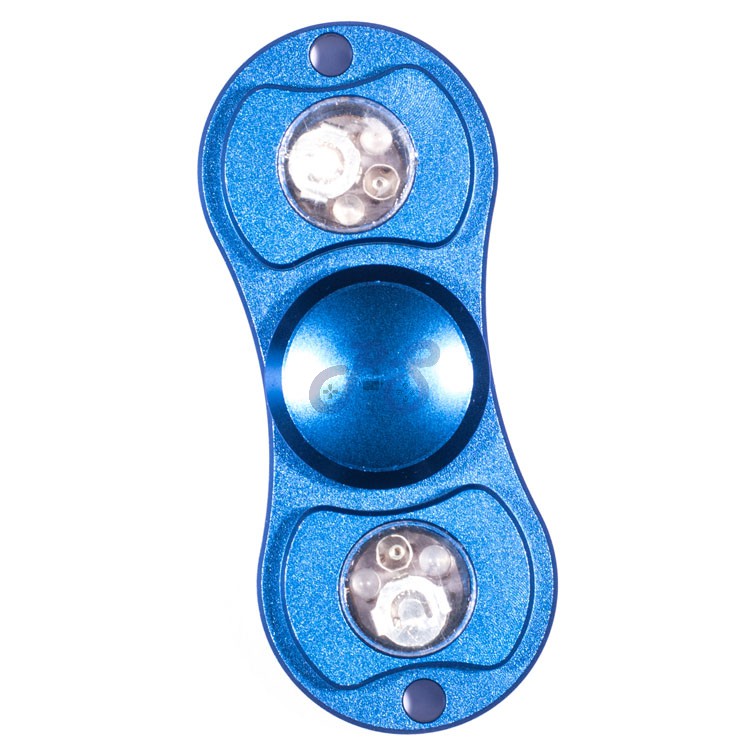 blue fidget spinner with lights