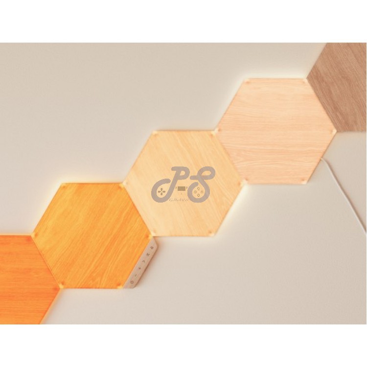 nanoleaf elements smarter kit wood look 7pk