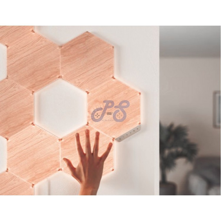 nanoleaf elements smarter kit wood look 7pk